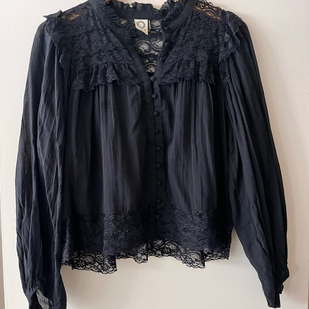 Black Anthropologie blouse.